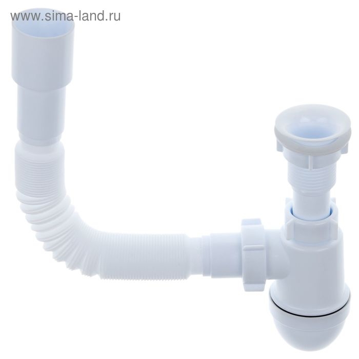 Сифон для раковины "АНИ Пласт" Варяг C5015, 1 1/4" х 40 мм, с гибкой трубой 40 х 40/50 мм