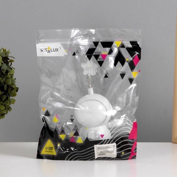 Настольная лампа "Астронавт со звездой" МИКС LED 3Вт USB АКБ 9х7х19 см RISALUX