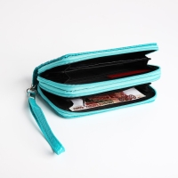 Кошелёк женский на молнии, цвет бирюзовый Кошелёк женский на молнии, цвет бирюзовый