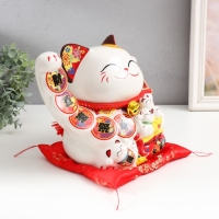 Маятник керамика "Манэки-нэко как источник благополучия" от батареек 16х23х19,5 см