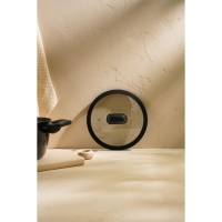 Крышка стеклянная SL Home, d=20 см, с силиконовым ободком