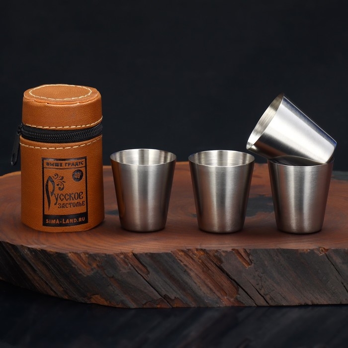 Стопки, набор &laquo;Русское застолье&raquo;, 4 шт х 30 мл