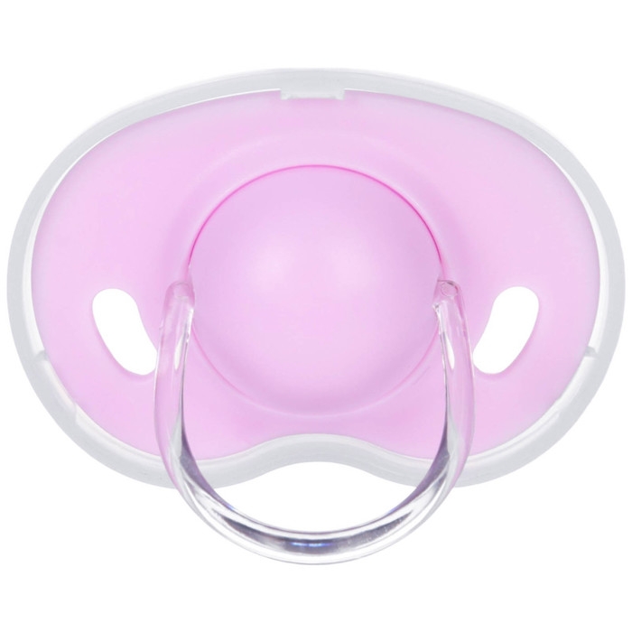 Соска - пустышка силиконовая классическая, от 3 мес., с колпачком, цвет розовый
