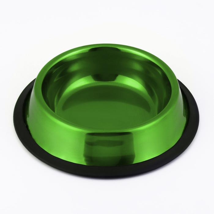 Миска с нескользящим основанием декоративная цветная, 230 мл, зелёная Миска с нескользящим основанием декоративная цветная, 230 мл, зелёная