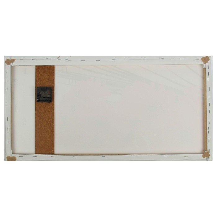 Часы-картина настенные, на холсте, интерьерные, бесшумные "Розовые герберы", 40 х 76 см