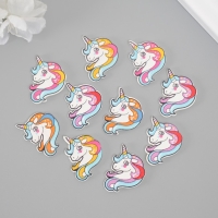 Декор для творчества дерево "Голова единорога" набор 10 шт 2,4х3 см Декор для творчества дерево "Голова единорога" набор 10 шт 2,4х3 см