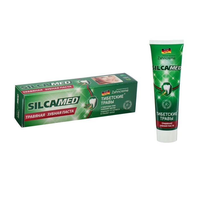Зубная паста Silcamed, «Тибетские травы», 130 г Зубная паста Silcamed, «Тибетские травы», 130 г