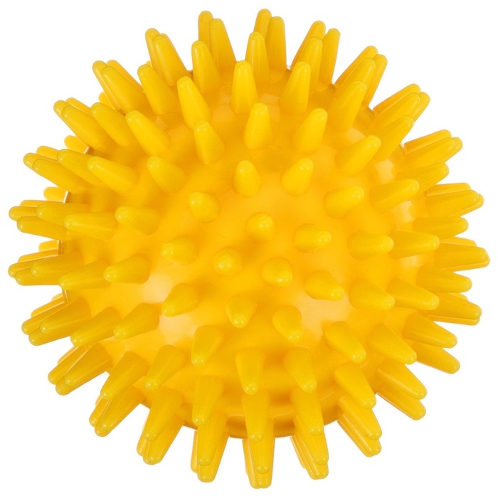 Массажёр ONLYTOP &laquo;Ёжик&raquo;, d=8 см, 55 г, цвет жёлтый