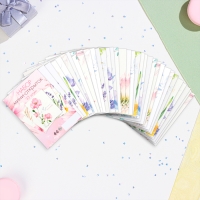 Набор мини-открыток "Цветы - 1" розовый фон, 33 штуки, 7,5х10,5 см Набор мини-открыток "Цветы - 1" розовый фон, 33 штуки, 7,5х10,5 см