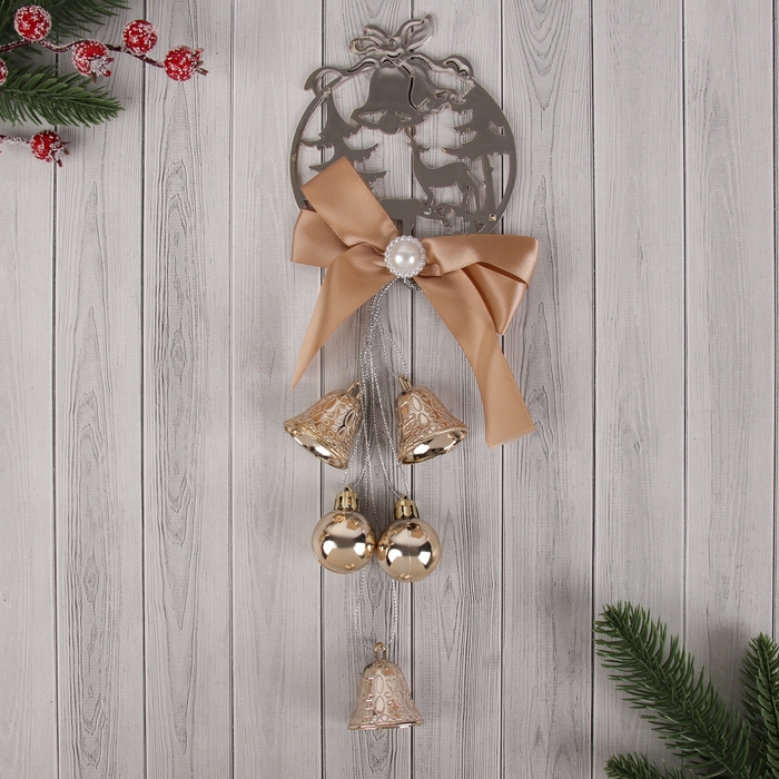 Украшение новогоднее Украшение новогоднее "Уютная сказка" новогодний шар, 10х28 см, золото