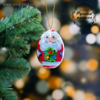 Подвеска &laquo;Дед Мороз&raquo;, 3&times;6,5 см, микс, ручная роспись