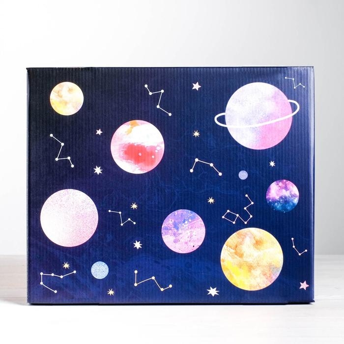 Коробка подарочная складная, упаковка, «Космос», 31 х 25.5 х 16 см Коробка подарочная складная, упаковка, «Космос», 31 х 25.5 х 16 см