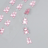 Наклейка пластик стразы "Медведи" 6,9х31,2 см Наклейка пластик стразы "Медведи" 6,9х31,2 см