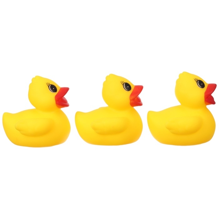 Набор резиновых игрушек для ванны «Уточки», 6,5 см, с пищалкой, 3 шт., Крошка Я Набор резиновых игрушек для ванны «Уточки», 6,5 см, с пищалкой, 3 шт., Крошка Я