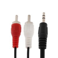 Кабель-переходник аудио Luazon Jack 3.5 (m) - 2xRCA (m), стерео, 1.2 м, черный Кабель-переходник аудио Luazon Jack 3.5 (m) - 2xRCA (m), стерео, 1.2 м, черный