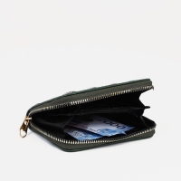 Кошелёк на молнии, цвет зелёный Кошелёк на молнии, цвет зелёный