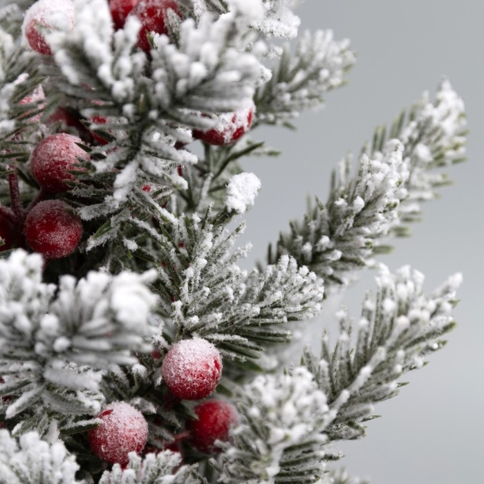 Фигура светодиодная &laquo;Зимняя хвоя&raquo; 35 x 27 x 27 см, 20 LED, батарейки AG13x3 (в комплекте), свечение тёплое белое