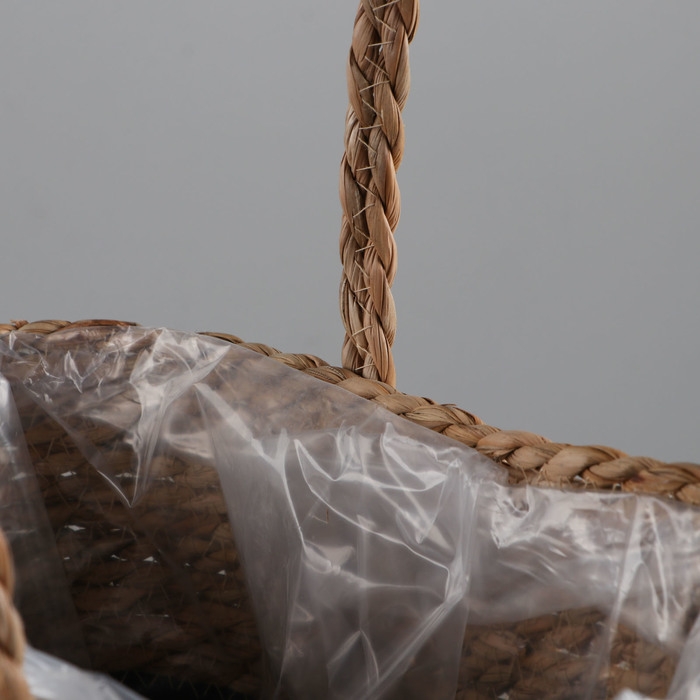 Корзина плетеная, 35x17xH25xHH42, рогоз