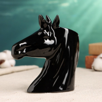 Кашпо - ваза "Единорог" 13х5х13см, черное Кашпо - ваза "Единорог" 13х5х13см, черное