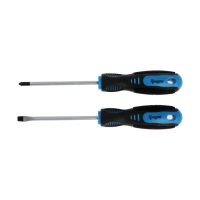 Набор отверток ТУНДРА, CrV, хром, магнит, 2К рукоятки, PH1 и SL5 х 100 мм, 2 шт. Набор отверток ТУНДРА, CrV, хром, магнит, 2К рукоятки, PH1 и SL5 х 100 мм, 2 шт.