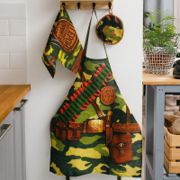 Кухонный набор &laquo;Генерал кухни&raquo;, фартук 60х70 см, прихватка 20х20 см, полотенце 35х60 см