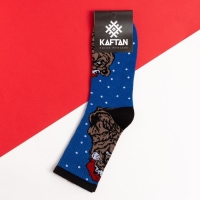 Носки новогодние мужские KAFTAN "Медведь" размер 41-44 (27-29 см), цвет синий Носки новогодние мужские KAFTAN "Медведь" размер 41-44 (27-29 см), цвет синий