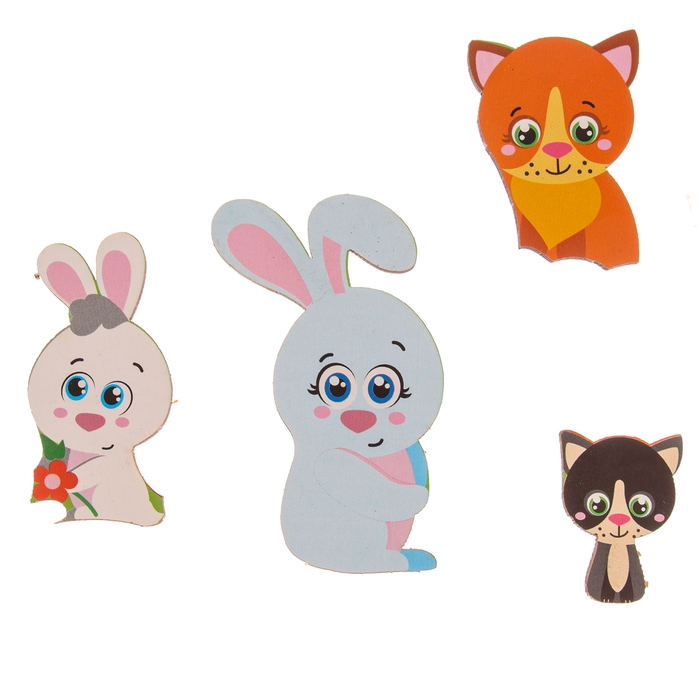 Головоломка логическая &laquo;Животные и детёныши&raquo;, d=20 см