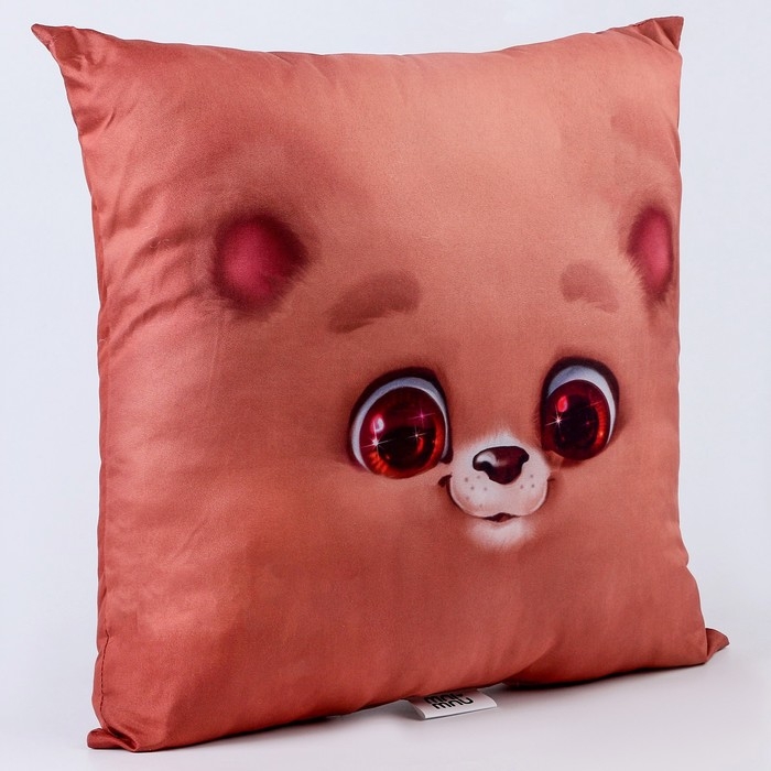 Новогодняя подушка квадратная &laquo;Мишка&raquo;, на новый год