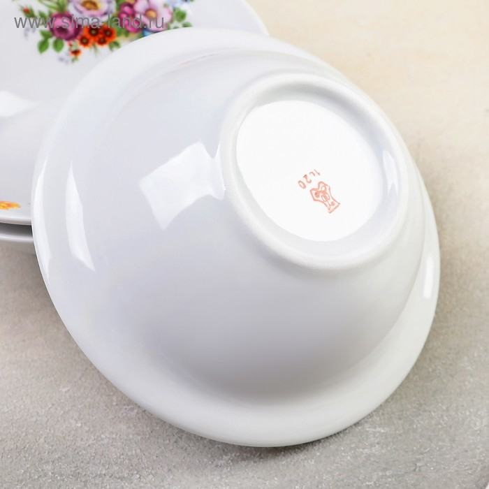 Набор фарфоровый для пельменей «Букет цветов», 7 предметов Набор фарфоровый для пельменей «Букет цветов», 7 предметов