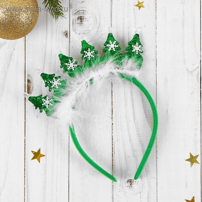 Карнавальный ободок «Ёлочки», световой Карнавальный ободок «Ёлочки», световой