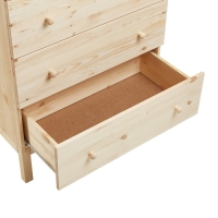 Комод TARVA 5, 76х40х127, Массив сосны