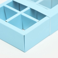 Коробка для 6 конфет, мята, 13,7 х 9,85 х 3,86 см. Кондитерская упаковка Коробка для 6 конфет, мята, 13,7 х 9,85 х 3,86 см. Кондитерская упаковка