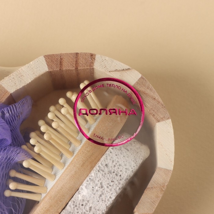 Набор банный Доляна, 3 предмета (мочалка, пемза, расчёска), цвет МИКС Набор банный Доляна, 3 предмета (мочалка, пемза, расчёска), цвет МИКС