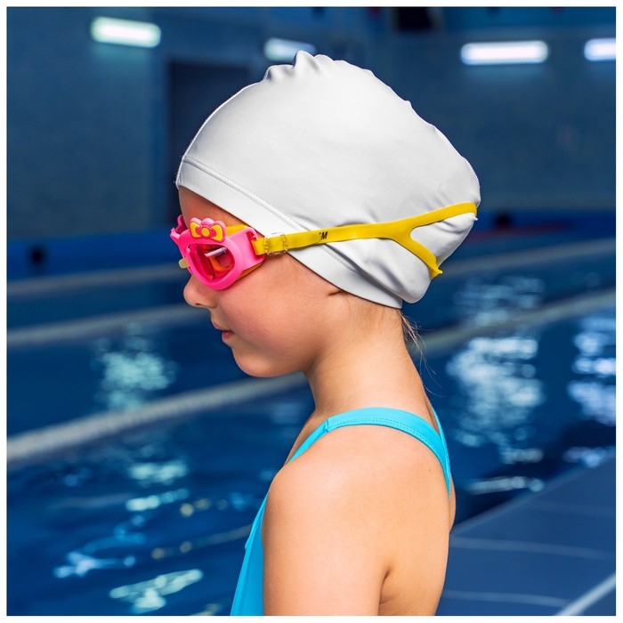 Очки для плавания детские ONLYTOP «Бантик», беруши, цвет розовый Очки для плавания детские ONLYTOP «Бантик», беруши, цвет розовый