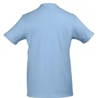 Футболка мужская с контрастной отделкой Madison 170, голубой/белый, размер XXL