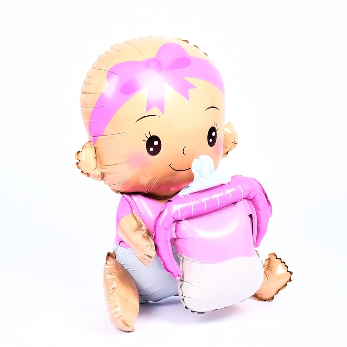 Шар фольгированный 36" &laquo;Улыбающаяся малышка с соской. Девочка&raquo;, под воздух