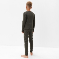 Термобелье для мальчика (лонгслив, легинсы) цвет хаки, рост 122