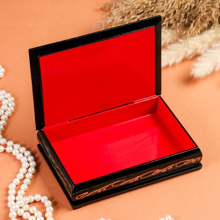 Шкатулка &laquo;Цветочная роспись&raquo;, 11&times;16 см, лаковая миниатюра