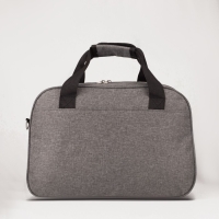 Сумка дорожная на молнии, наружный карман, длинный ремень, цвет серый Сумка дорожная на молнии, наружный карман, длинный ремень, цвет серый