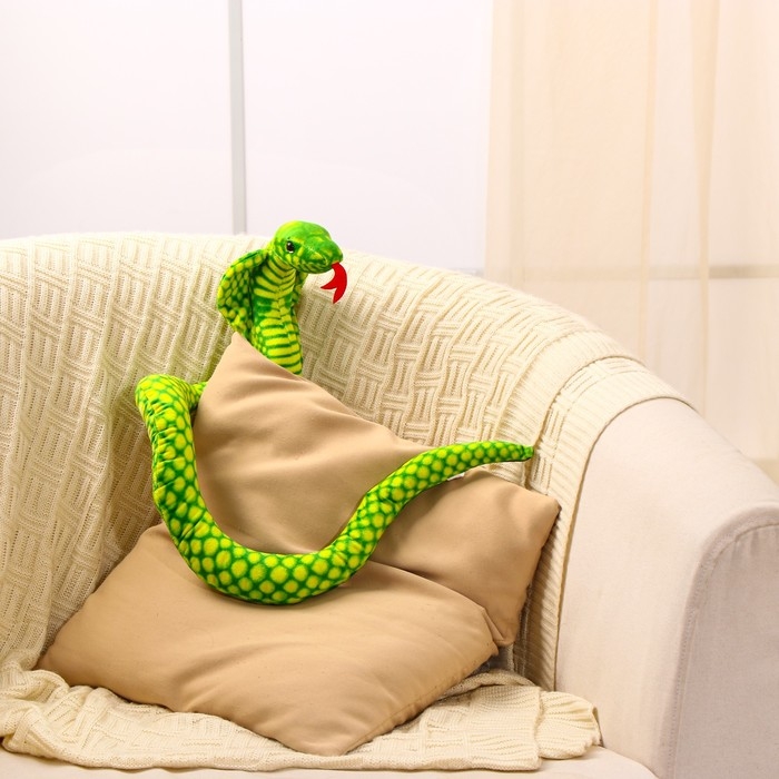 Мягкая игрушка &laquo;Кобра&raquo;, 55 см, цвет зелёный