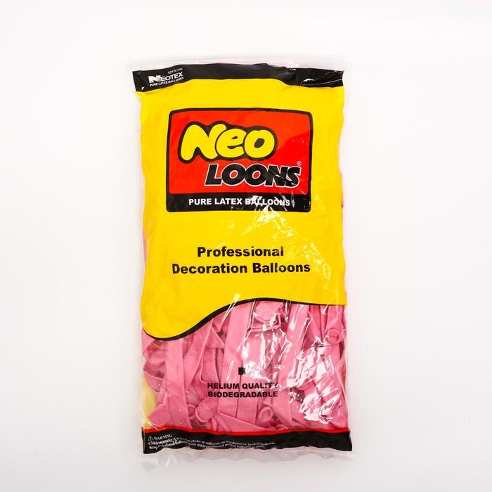 Шар для твистинга латексный 350", перламутровый, набор 100 шт., цвет розовый