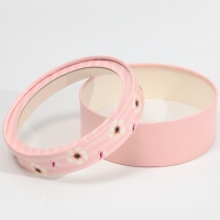 Коробка для макарун, кондитерская упаковка тубус с окном, &laquo;Цветы&raquo; 16 х 16 х 5 см