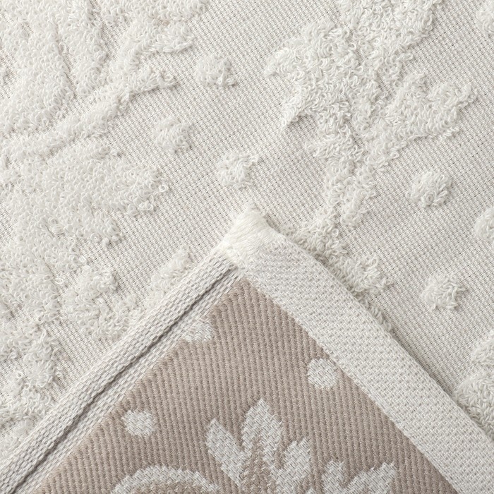 Полотенце махровое Этель "Классика", цв. молочный, 50х90 см, 83% хл, 17% лён, 500 г/м2