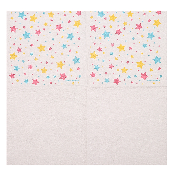Салфетки бумажные однослойные Салфетки бумажные однослойные "Звезды", 24х24 см, набор 20 шт.