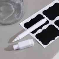 Набор баночек для ванной, 4 шт по 270 мл, стекло, цвет чёрный Набор баночек для ванной, 4 шт по 270 мл, стекло, цвет чёрный