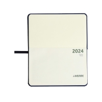 Планинг карманный датированный 2024 года, 155 х 95 мм, 64 листа, deVENTE.Emblem, твёрдая обложка из искусственной кожи, кремовый блок 70 г/м2, синий