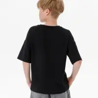 Футболка детская оверсайз Teezer, черная, 8 лет