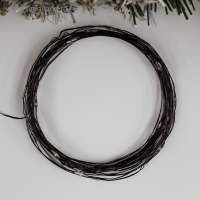 Гирлянда &laquo;Нить&raquo; 5 м роса, IP20, чёрная нить, 50 LED, 2 режима, батарейки AAх3 (нет в комплекте), свечение белое