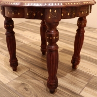 Стол резной "Круг" дерево 48х53х53см