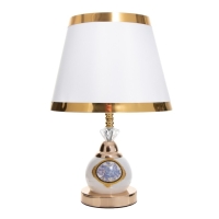 Настольная лампа Доминика E27 40Вт бело-золотой 25х25х36 см RISALUX Настольная лампа Доминика E27 40Вт бело-золотой 25х25х36 см RISALUX
